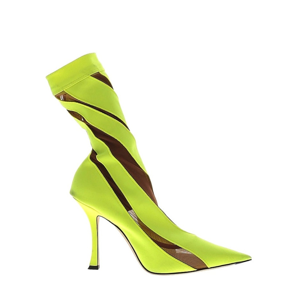 Jimmy Choo Neon Green Heeled Boots